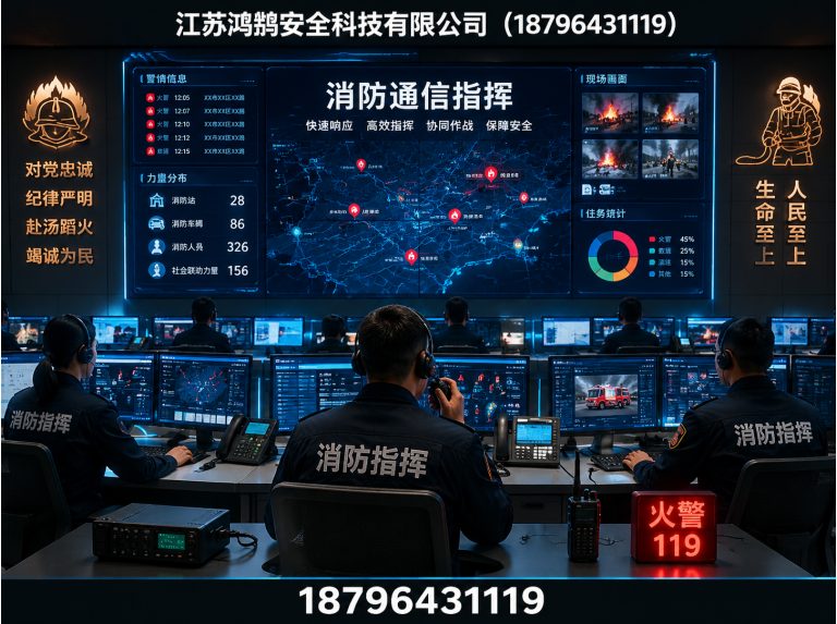 海口消防通信指挥展示图